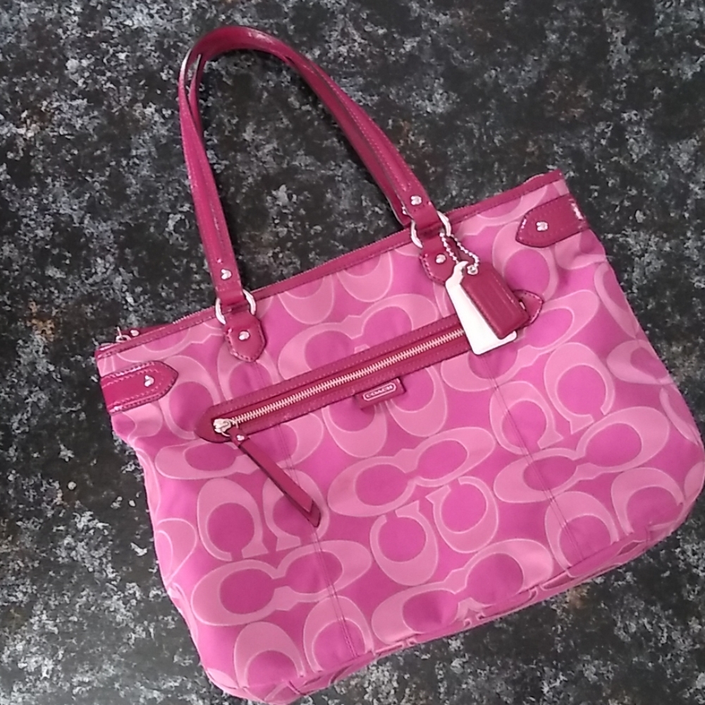 Coach Large Hobo Exc M1380-29307E Purple Pink